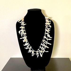 Vintage Mother of Pearl Strand Statement Necklace